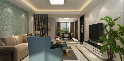 【济南业之峰】翡翠外滩3室2厅2卫140㎡现代简约装修效果赏析_设计作品_焦点家居_设计效果图_家庭装修设计