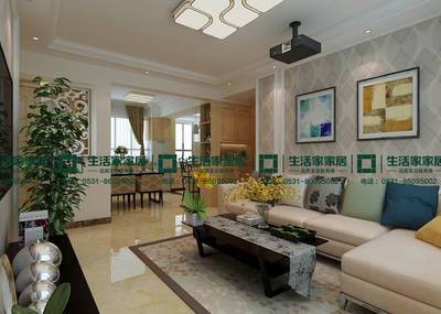 济南华山珑城110平现代简约风格家庭装修设计案例