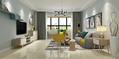 【济南生活家家居装饰】东城逸家4室2厅2卫175㎡现代北欧_设计作品_焦点家居_设计效果图_家庭装修设计