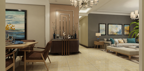 济南鲁能领秀城漫山香墅170㎡现代家居设计 四室两厅两卫的优雅空间