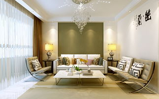 现代简约二居室107平米8万装修案例 国华印象