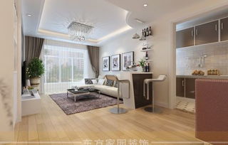 济南青特花溪地现代简约二居室装修效果图 90平米6万经济实用设计案例