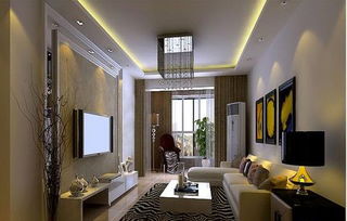 济南香格里现代简约二居室装修效果图 89平米3万预算案例分享